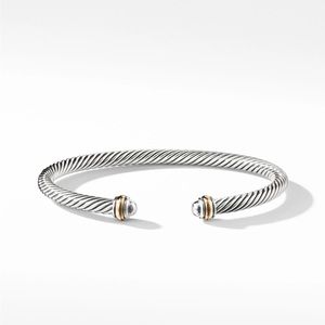 David Yurman Cable Classics Bracelet in Sterling Silver with 18K Yellow Gold